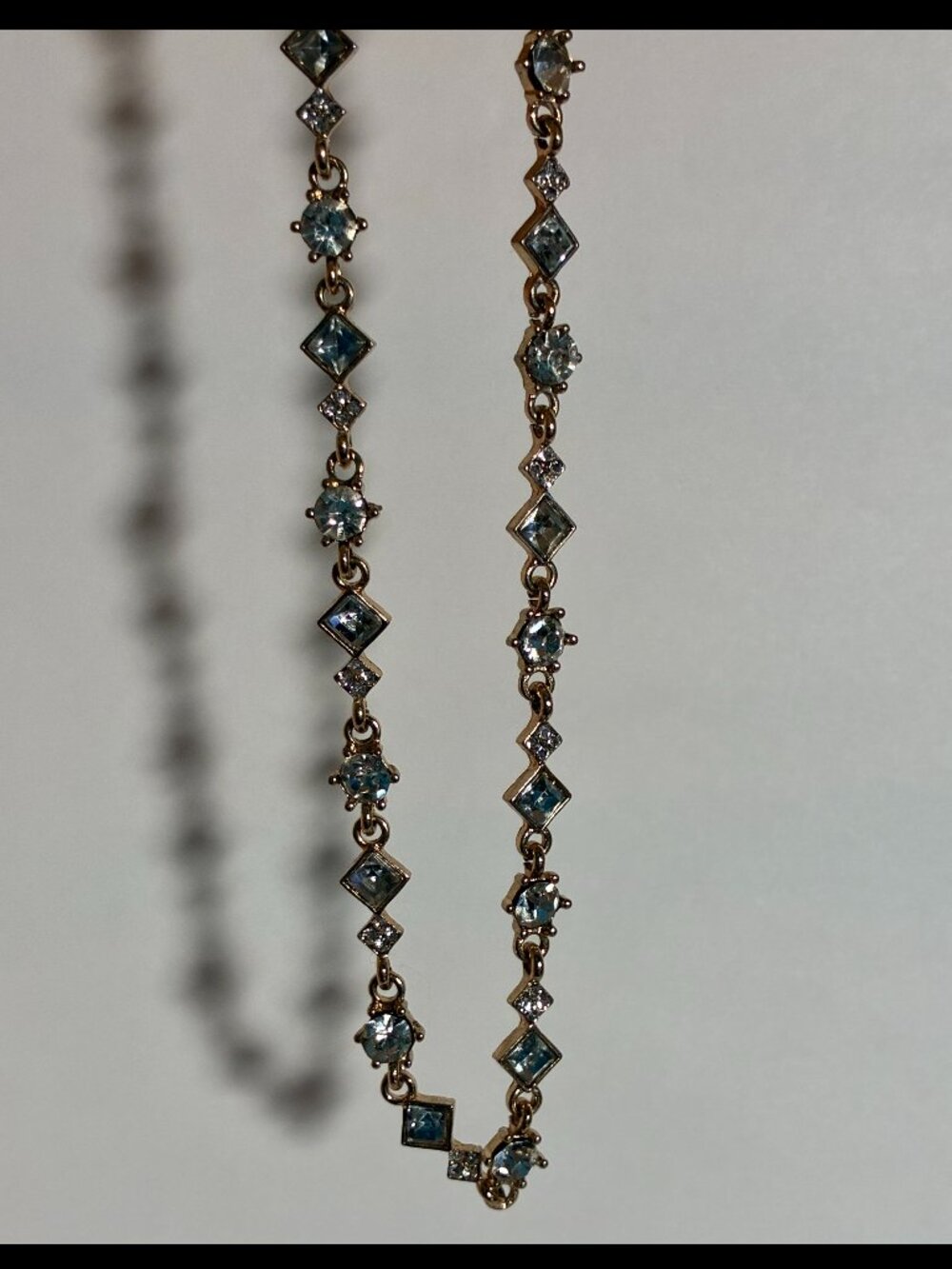 Silver Plated Rhinestone Necklace - Picture 7 of 8